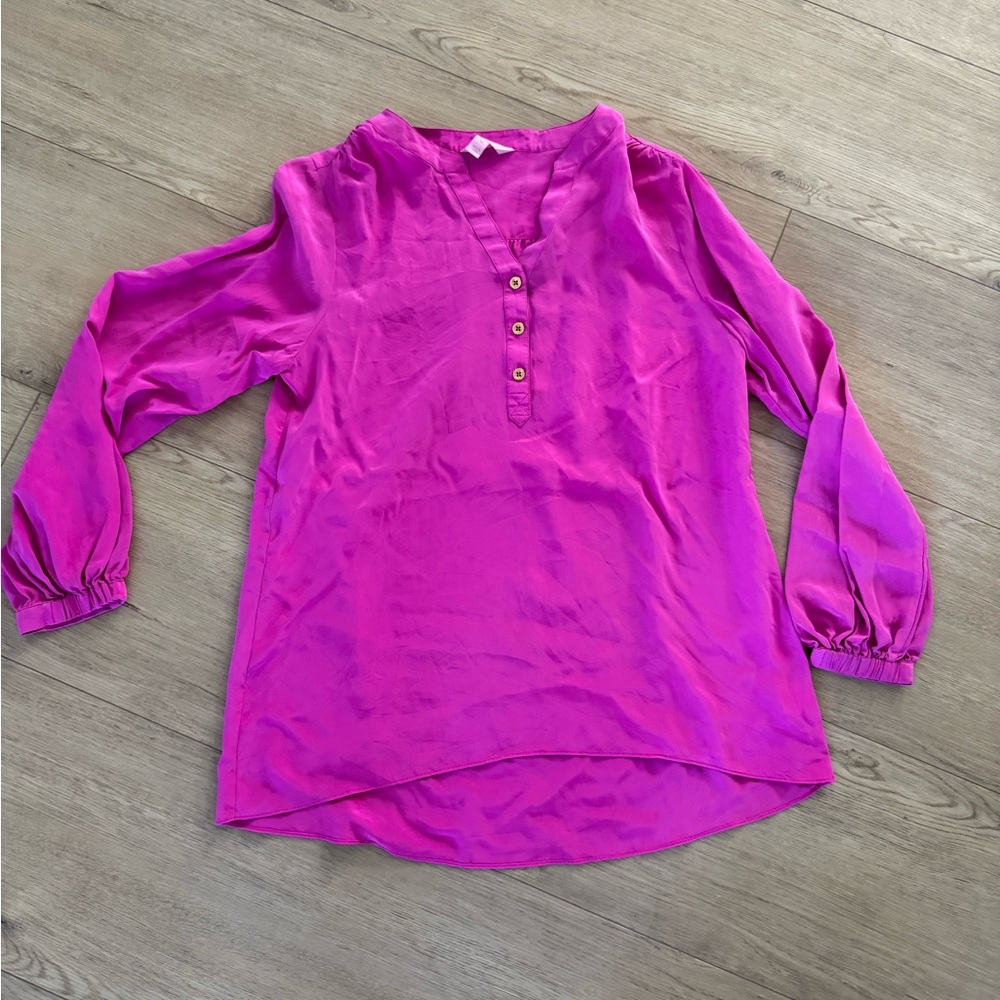 Lilly‎ Pulitzer Women’s Silk Blouse Medium